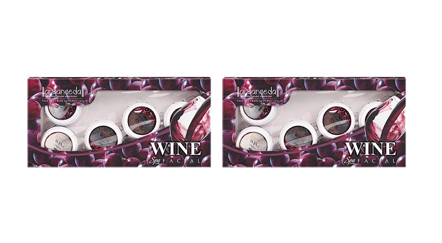 Aryanveda Unisex Wine Spa Facial kit for skin type; 210g â€“
