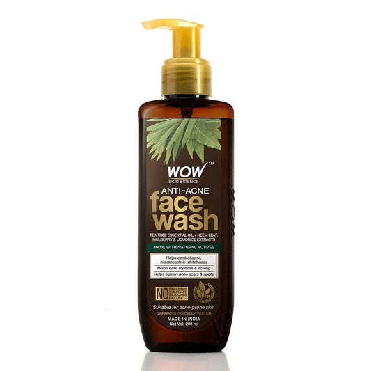 Wow Skin Science Anti Acne Neem & Tea Tree FaceWash 200ml