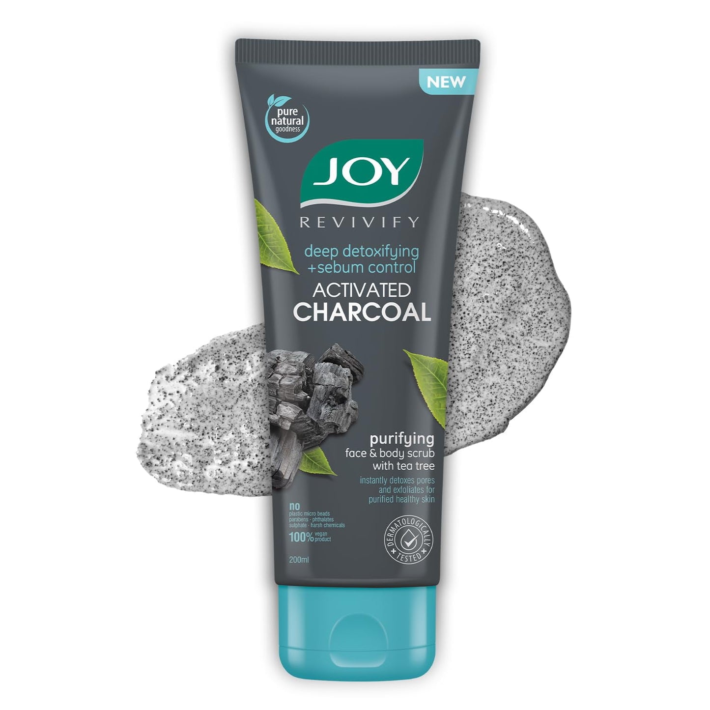 Joy Deep Detoxifying + Sebum Control Purifying Scrub | With Tea Tree and Activated Charcoa