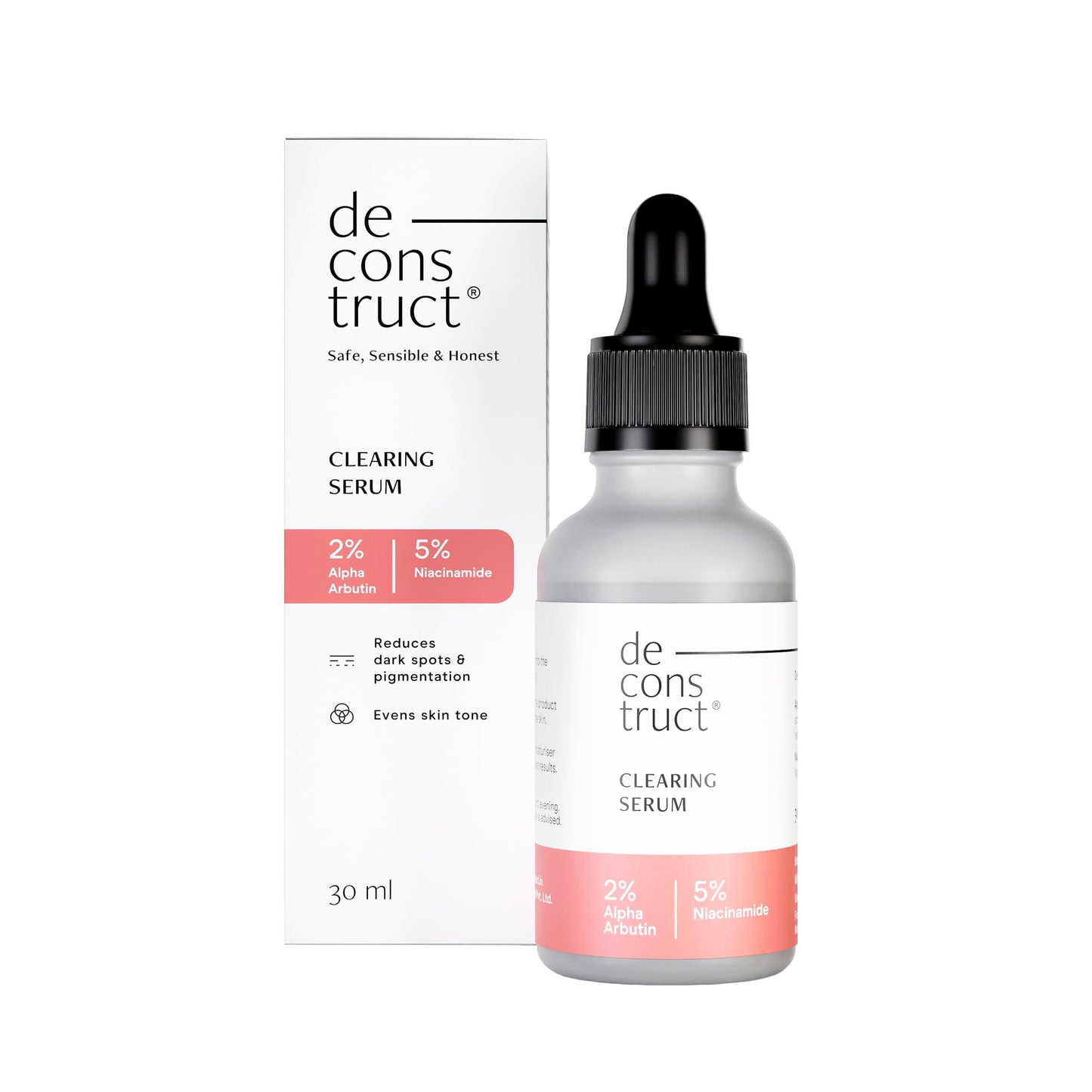 Deconstruct Clearing Serum: 5% Niacinamide FaceSerum For Acne&Dark Spots With 2% Alpha Arb