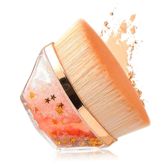 Foundation Makeup Brush, Kabuki Hexagon Face Blush Liquid Powder Foundation Brush for Blen