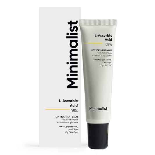 Minimalist 8% L-Ascorbic Acid Lip Treatment Balm with Vitamin E, Radianskin & Glycerine fo