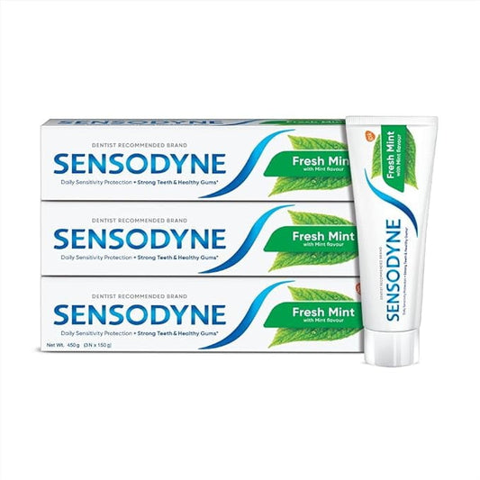 Sensodyne Fresh Mint Sensitivity Relief Toothpaste Combo Pack For Daily Protection (150 g