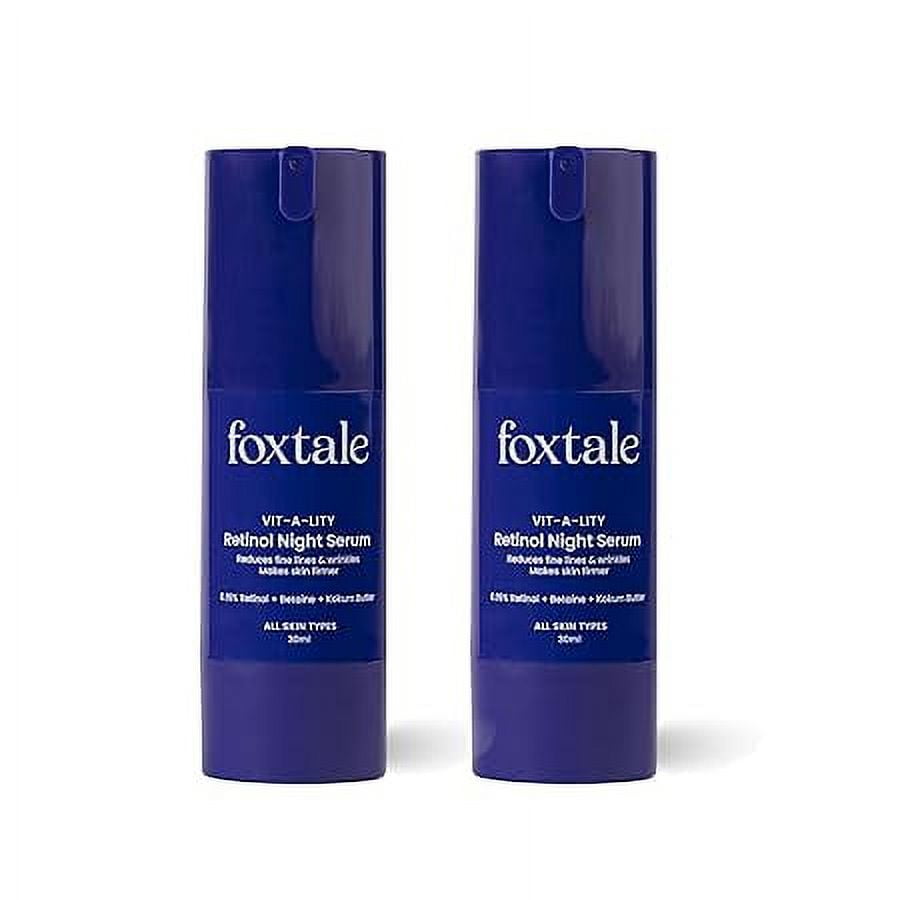 FoxTale - (Pack Of 2) 0.15% Beginner Friendly Retinol Night Serum|Anti-Aging NightCream|Re