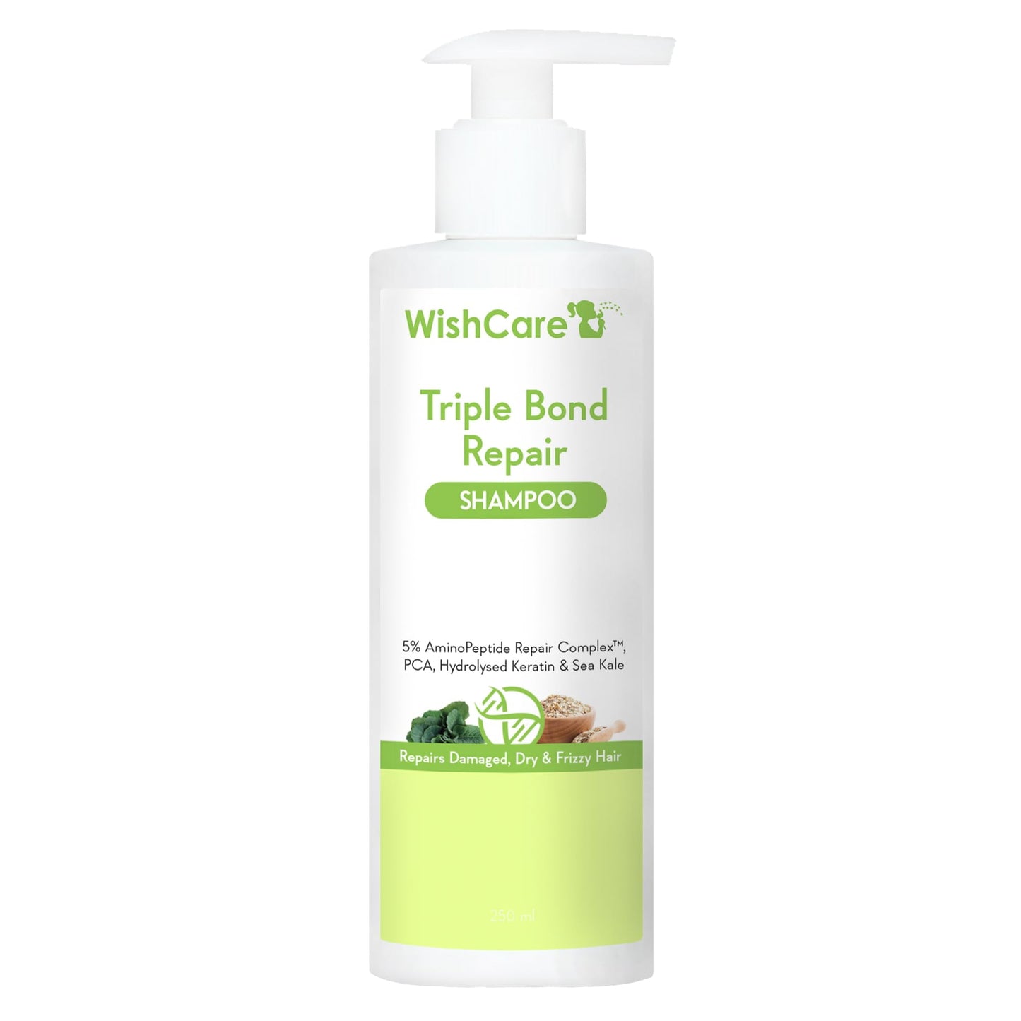 Wishcare Triple Bond Repair Shampoo - 5% Aminopeptide Complex & Pca - Repairs Damaged & Fr
