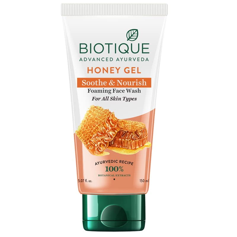 Biotique Honey Gel Soothe & Nourish Foaming FaceWash | Soap Free Formula | Reduce Dryness