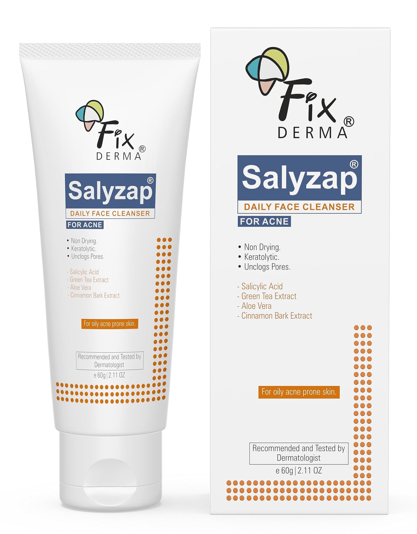 Fixderma 2% Salicylic Acid FaceWash for Oily Skin | Sulphate Free | FaceCleanser for Acne