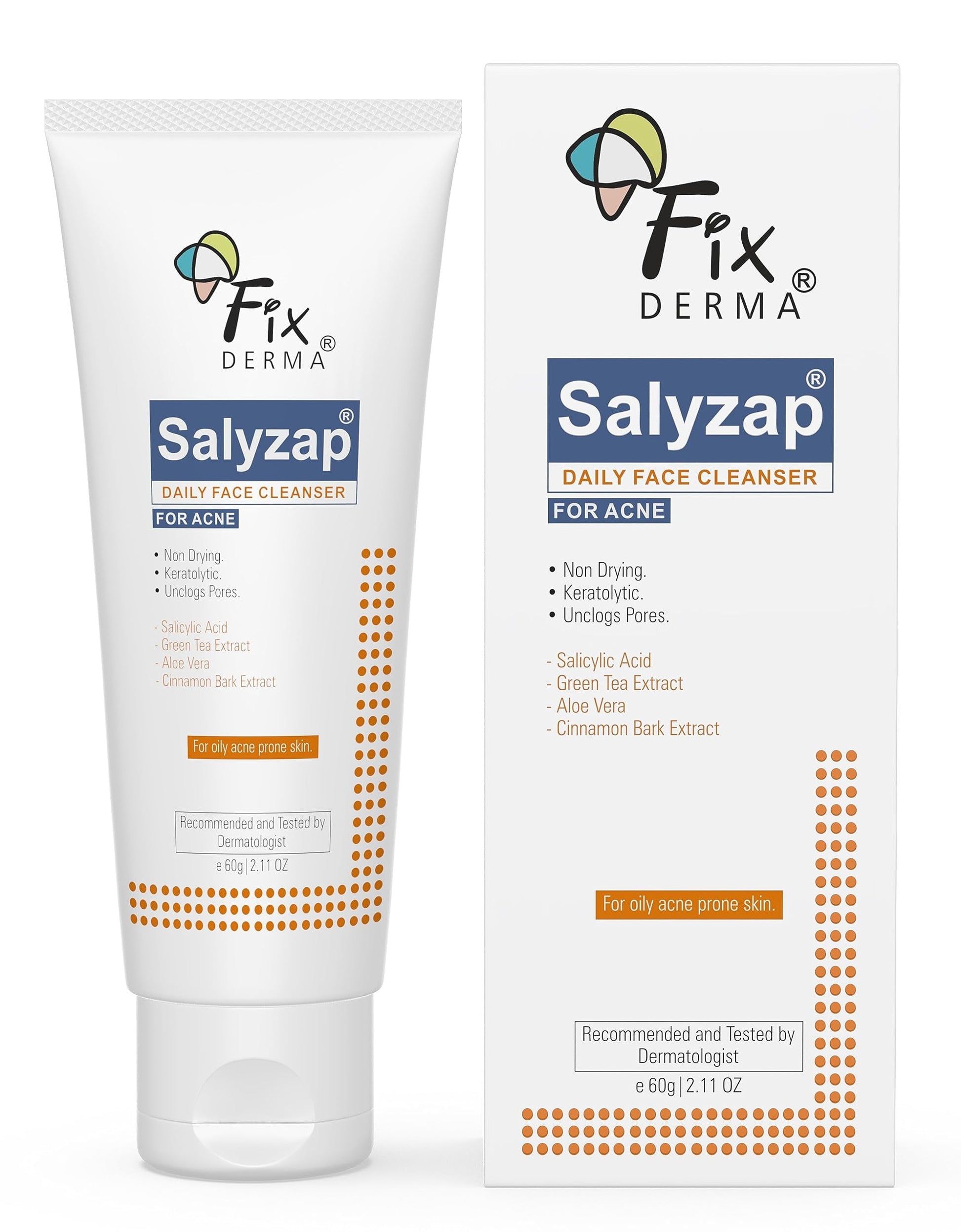 Fixderma 2% Salicylic Acid FaceWash for Oily Skin | Sulphate Free | FaceCleanser for Acne