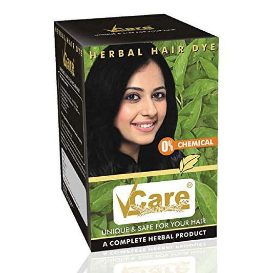 VCare Herbal Semi Permanent Hair Dye, 60 gm, (Pack of 5) - Black