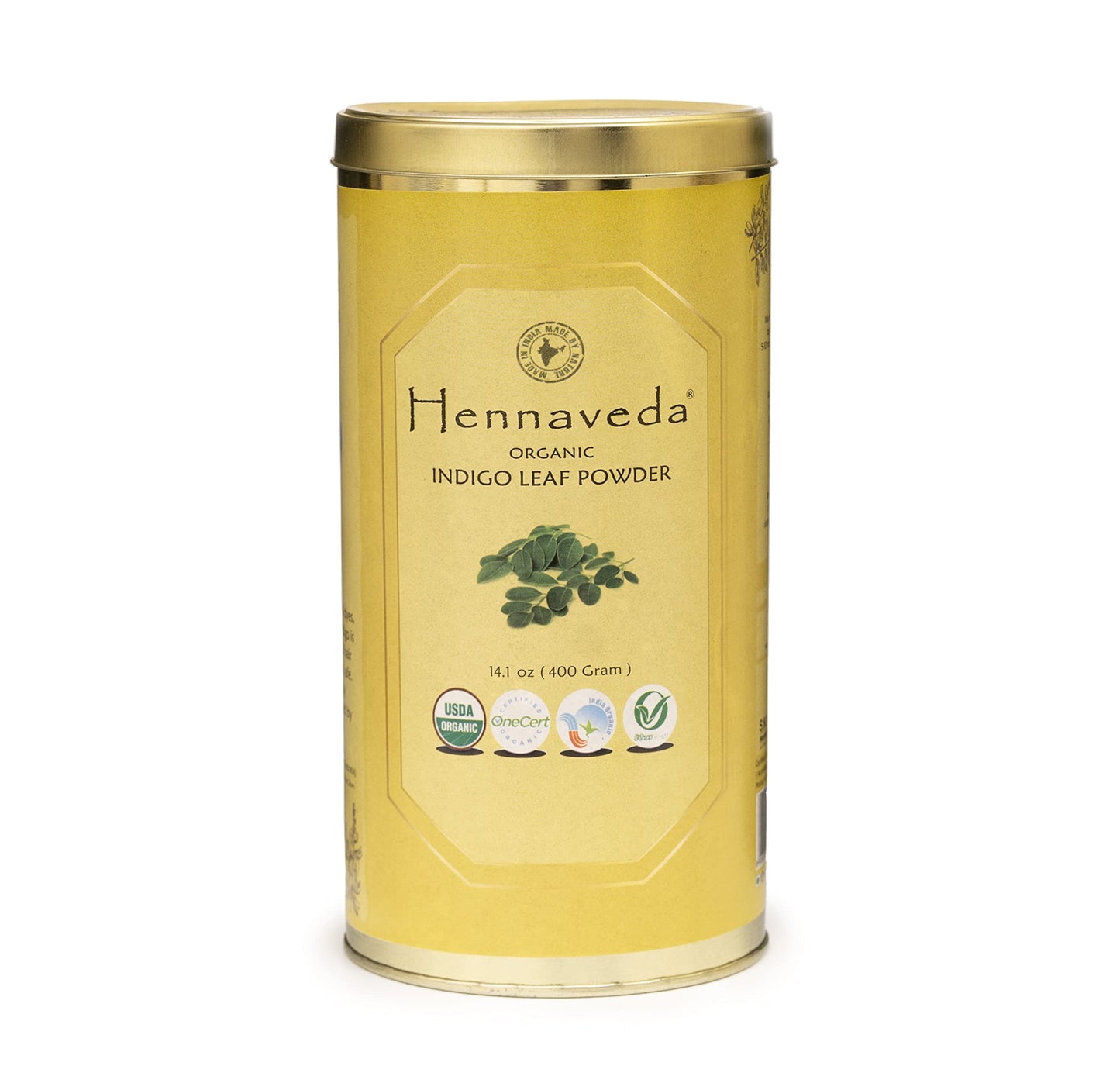 Hennaveda Organic Indigo Powder For Hair 400 G.