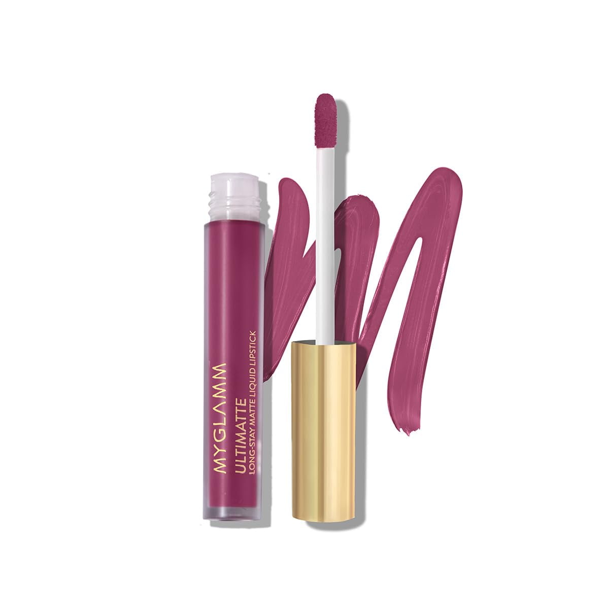MyGlamm Ultimatte Long Stay Matte Liquid Lipstick-Plum Goddess-2.5 g | Purple Lipstick Wit