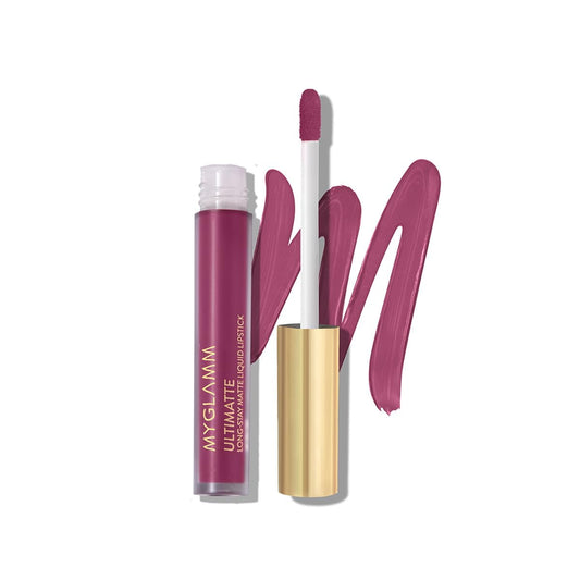 MyGlamm Ultimatte Long Stay Matte Liquid Lipstick-Plum Goddess-2.5 g | Purple Lipstick Wit