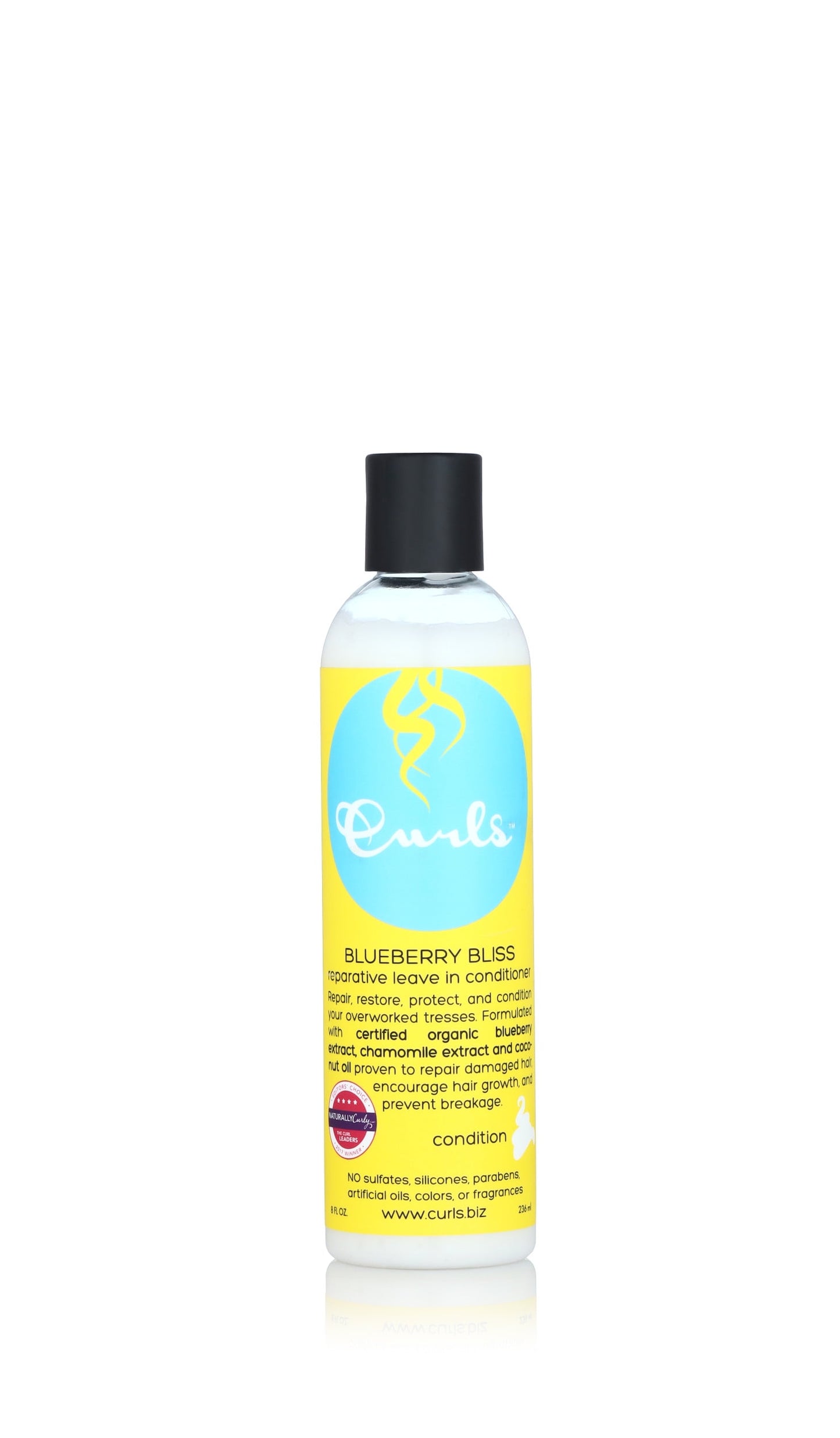 Curls Blueberry Bliss Reparative Leave in Conditioner, Squeeze Dispenser, 8 oz
