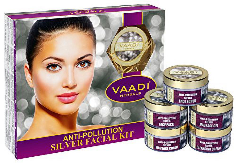 Vaadi Herbals Anti Pollution Silver Facial Kit, 270g