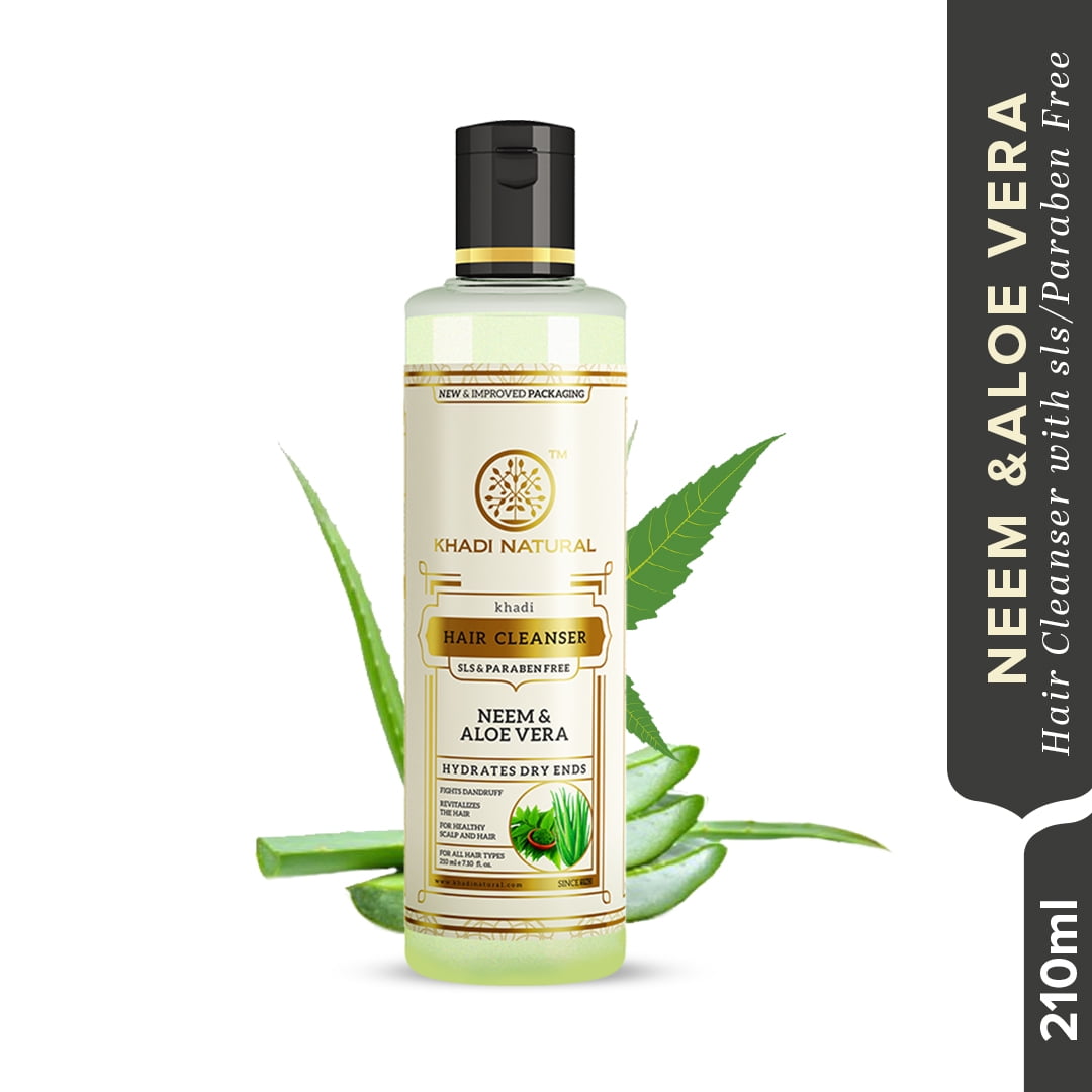 Khadi Natural Neem Aloevera Herbal Hair Cleanser - 210 ml