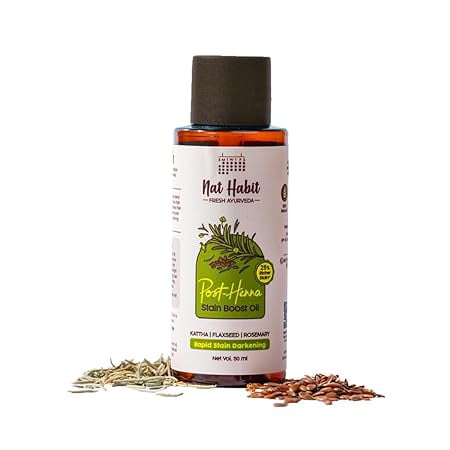 Nat Habit Post Henna Stain Boost Oil For Rapid Stain Darkening 50ml (pack of 2)
