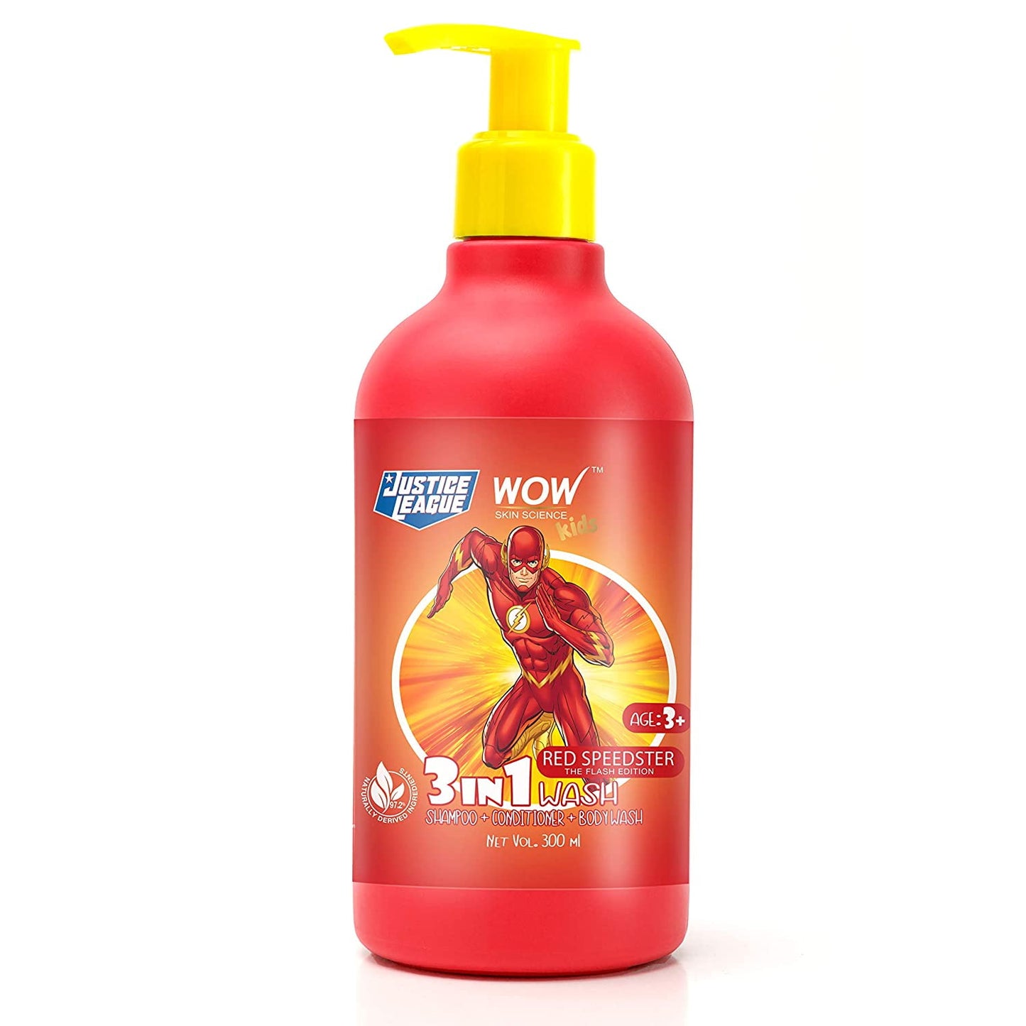 WOW Skin Science Kids 3 in 1 Wash - Shampoo + Conditioner + BodyWash - 300ml