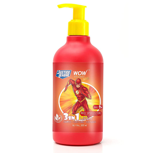 WOW Skin Science Kids 3 in 1 Wash - Shampoo + Conditioner + BodyWash - 300ml