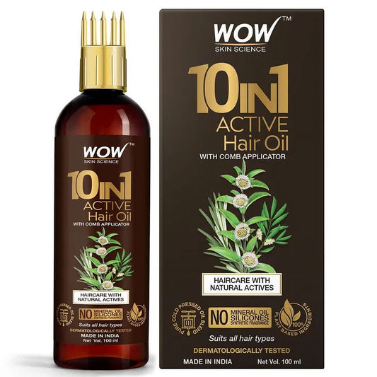Wow Skin Science 10 in 1 Active HairOil, 100ml