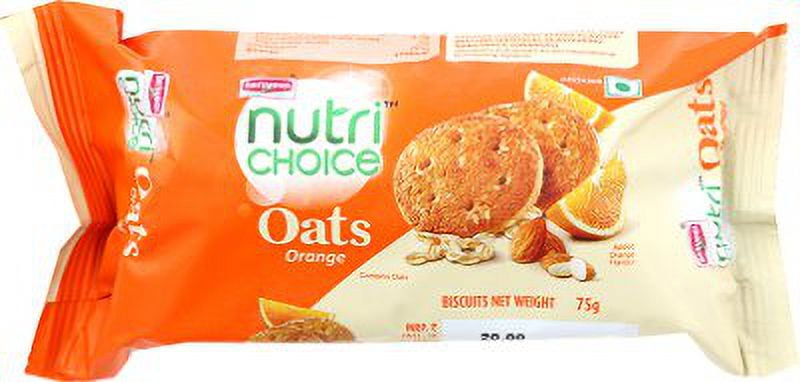 Britannia Nutrichoice Oats Cookies - Orange 75 gm pack