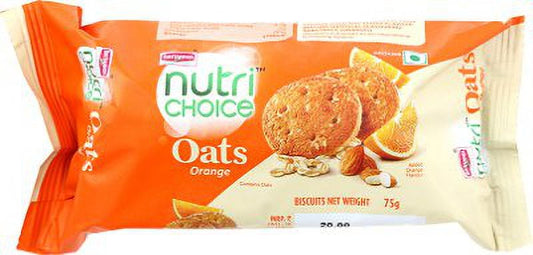 Britannia Nutrichoice Oats Cookies - Orange 75 gm pack