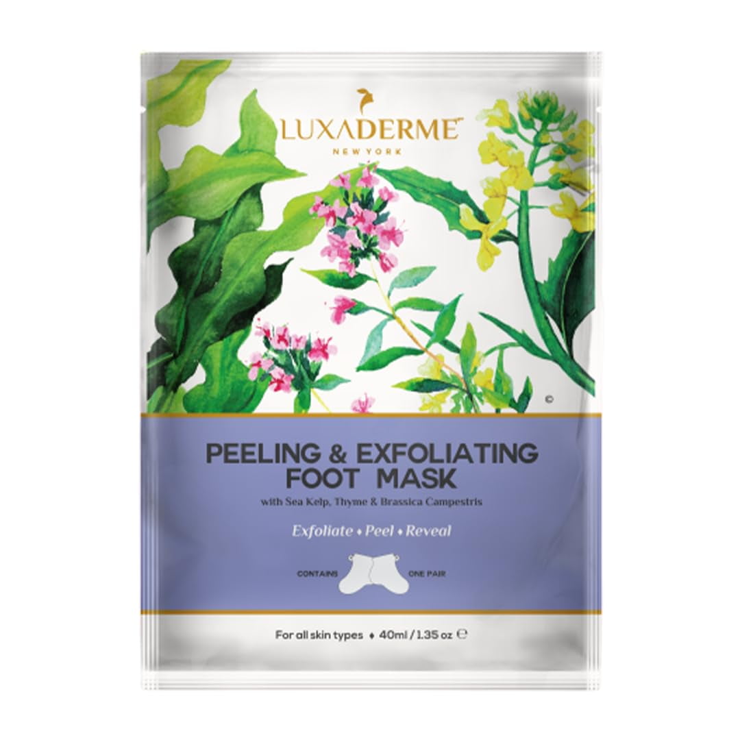 Luxaderme Peeling & Exfoliating Foot Mask For Baby Soft Feet | Removes Dry Skin & Hard Cal