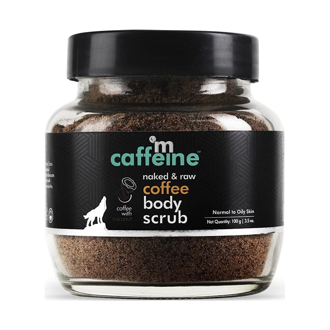 MCaffeine Naked & Raw Coffee Body Scrub, 100 g | Coconut | Tan Removal | Oily/Normal Skin