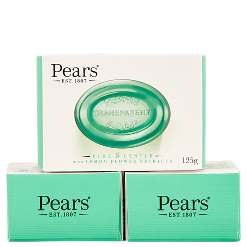 Pears Oil-Clear Soap With Lemon Flower Extract 3 Ct 4.4 oz