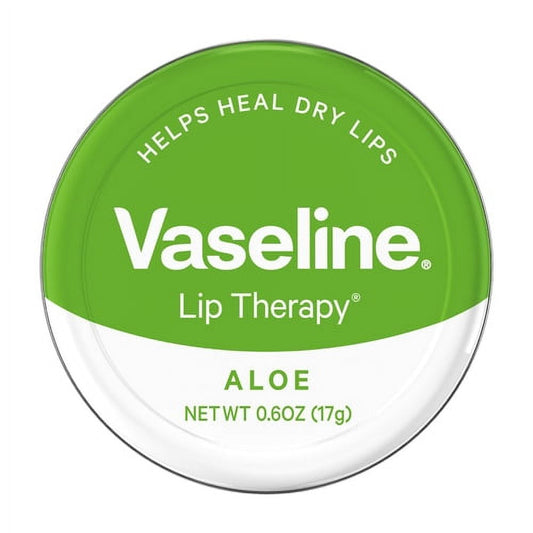 Vaseline Lip Therapy Balm Tin, Aloe Vera, 0.6 Oz, 6 Pack