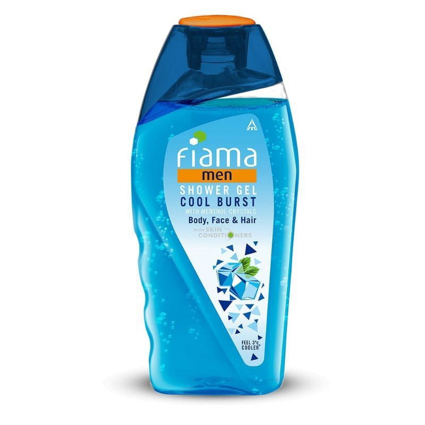 Fiama Men Cool Burst Shower Gel With Menthol Crystals Body,Face&Hair With Skin Conditioner