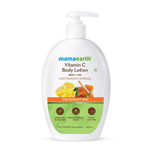 Mamaearth Vitamin C BodyLotion with Vitamin C & Honey for Radiant Skin (400 ml, All Skin T