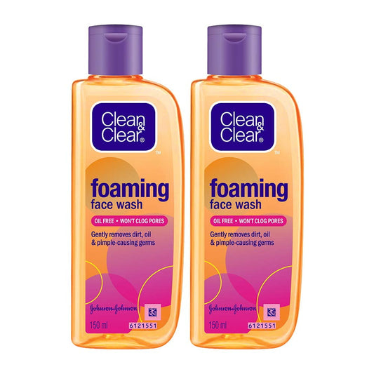 Clean & Clear Foaming FaceWash, 150ml (Pack Of 2)