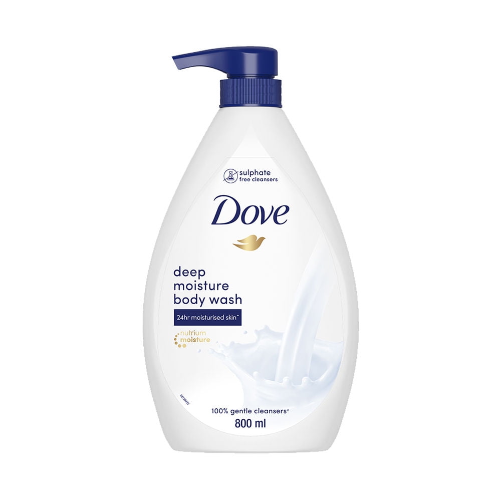 Dove Deeply Nourishing BodyWash, With Exfoliating Beads For Softer, Smoother Skin, 800 ml