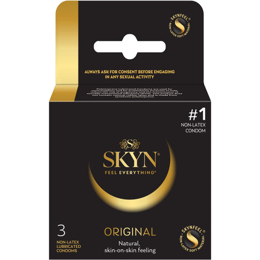 SKYN Non-Latex Lubricated Condoms, Original, 3 Count