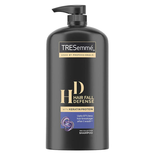 TRESemme Hair Fall Defence Shampoo 1 L, With Keratin for Hair Fall Control and Longer, Str