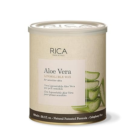 Rica Aloe Vera Liposoluble Painless Hair Removal Wax for Men & Women 800 ml,