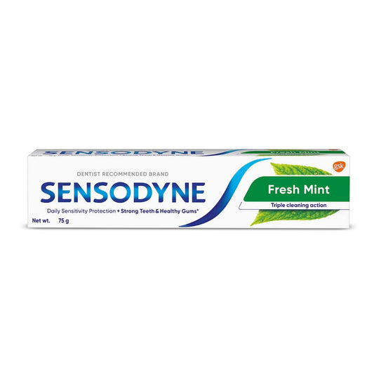 Sensodyne Fresh Mint Sensitivity Toothpaste for Sensitive Teeth and Fresh Breath 70g (Pack