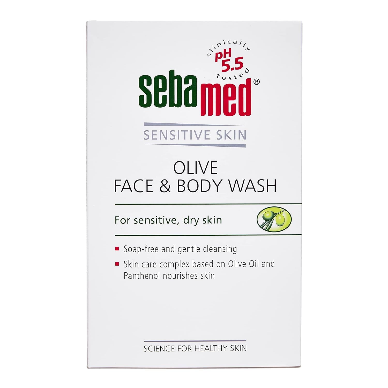 Sebamed Olive Face & BodyWash|Ph 5.5|Soap Free|For Sensitive Dry Skin|With Olive Oil And P