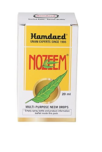 Hamdard NOZEEM Multi Purpose Breathe Easy,Cold & Nasal Congestion Neem Drops- 20 ml-Pack o