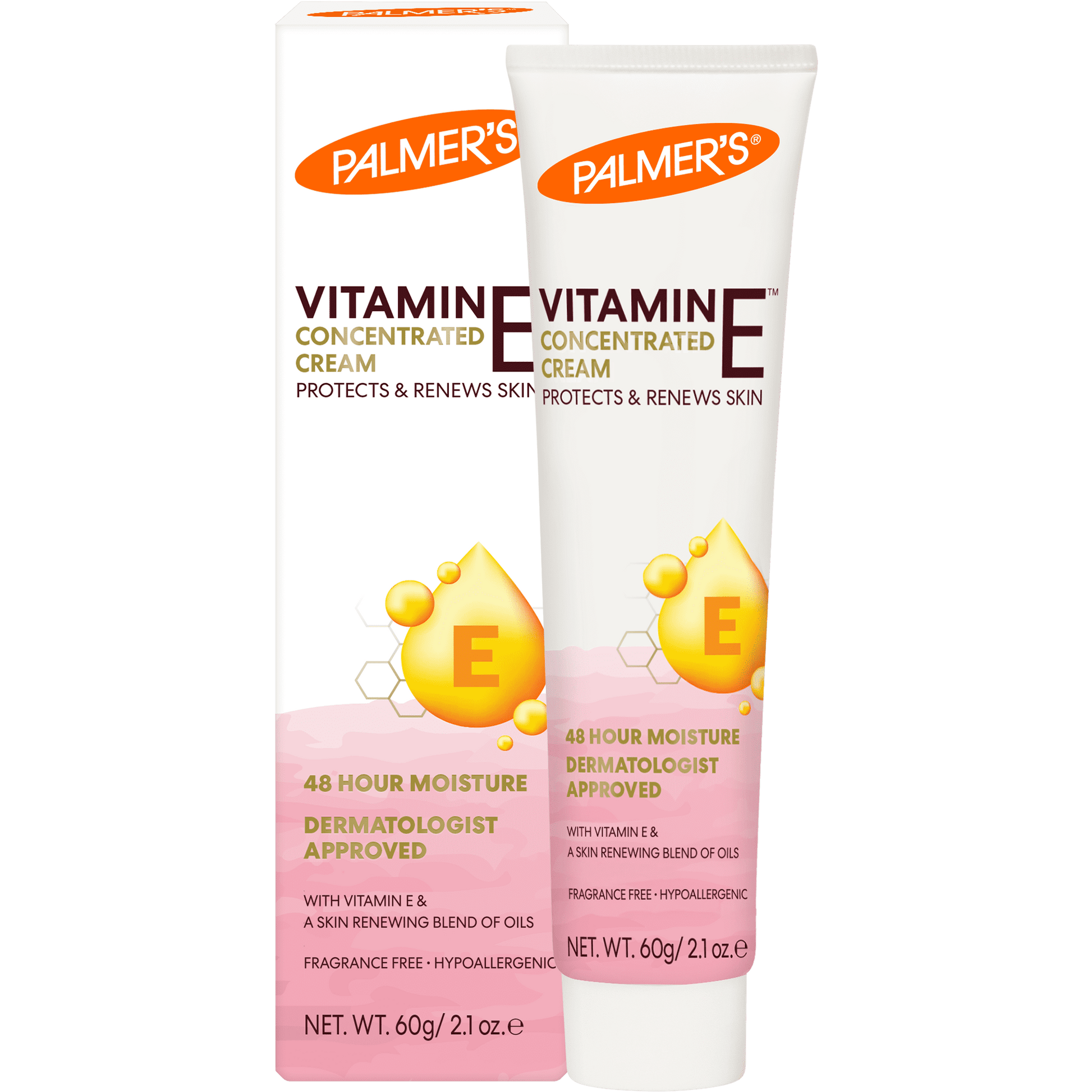 Palmer's Natural Vitamin E Concentrated Cream for dry skin, 2.1 oz.