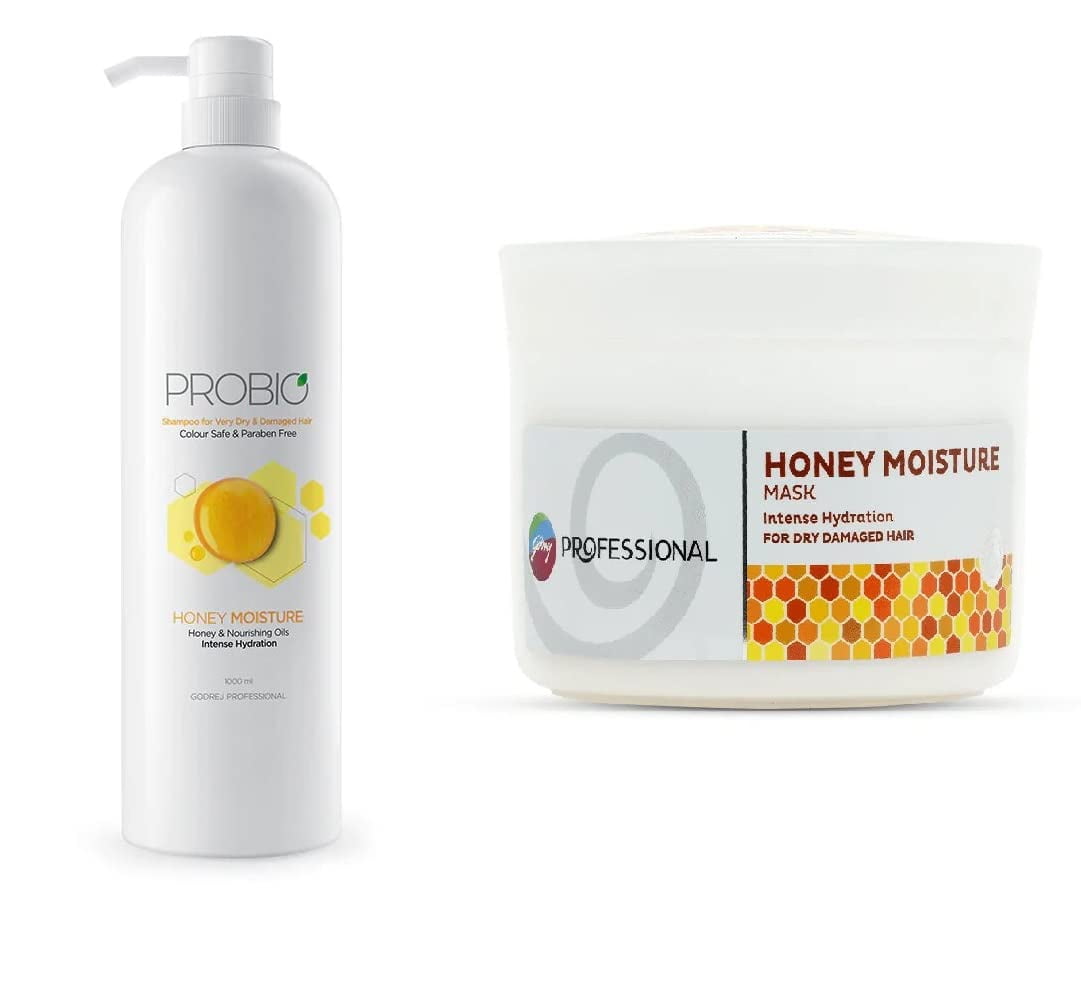 Godrej Professional Honey Moisture Shampoo 1000 ML and Mask 500 Gram