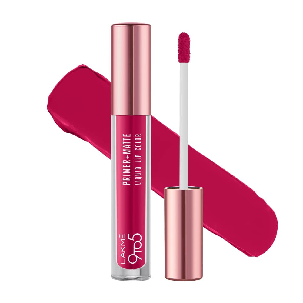 LakmÃ© 9to5 Primer + Matte Liquid Lip Color MP2 Power Pink 4.2g