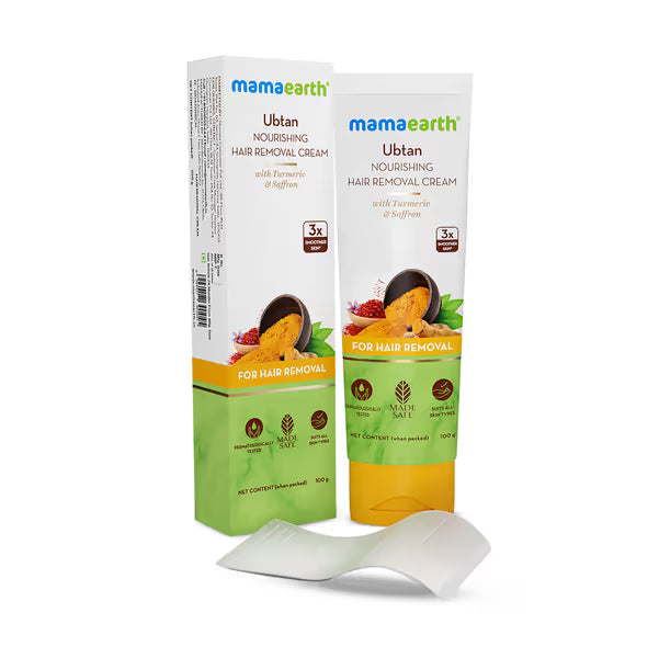 Mamaearth Ubtan Nourishing Hair Removal Cream: Turmeric & Saffron, 100 g