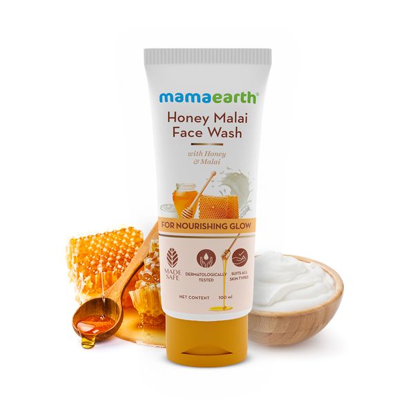 Mamaearth Honey Malai Face Wash: Honey & Malai, 100