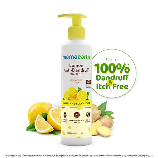 Mamaearth Lemon Anti-Dandruff Shampoo: Lemon & Ginger, 250