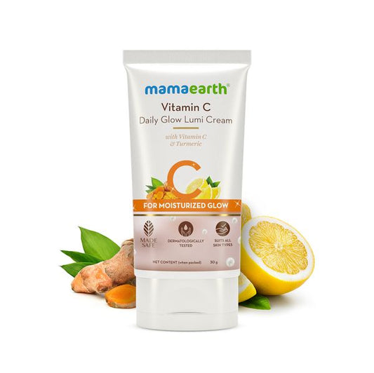 Mamaearth Vitamin C Daily Glow Lumi Cream: Vitamin C & Turmeric, 30
