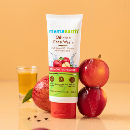 Mamaearth Oil Free Face Wash: Oily Skin, Apple Cider Vinegar & Salicylic Acid, 100 ml
