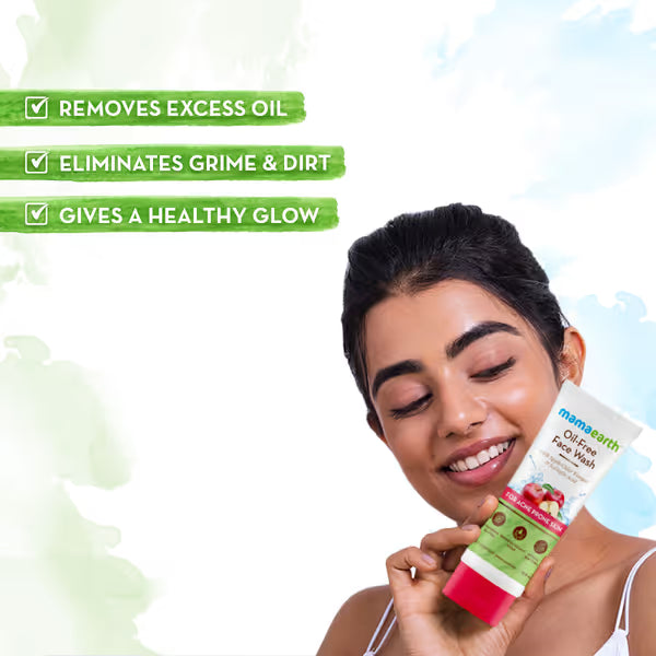 Mamaearth Oil Free Face Wash: Oily Skin, Apple Cider Vinegar & Salicylic Acid, 100 ml