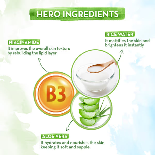 Mamaearth Rice Oil-Free Face Moisturizer: For Oily Skin, Rice Water & Niacinamide, 80 g