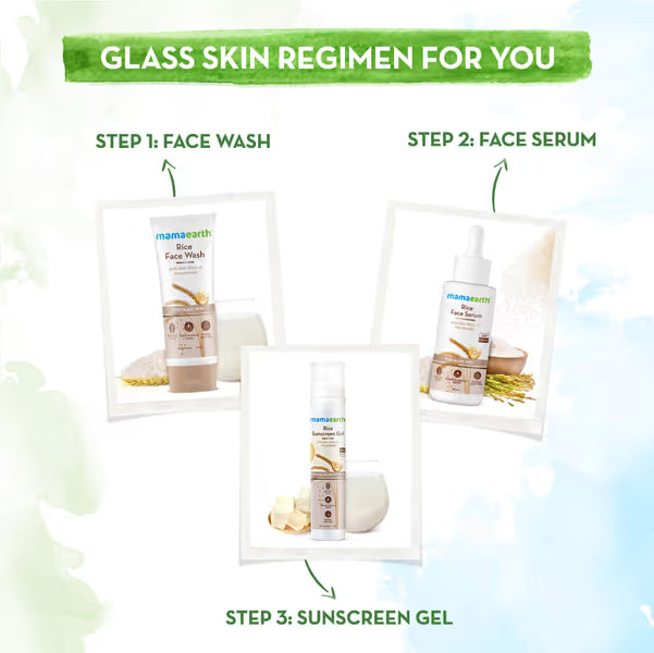 Mamaearth Rice Sunscreen Gel: SPF 50 PA+++, Rice Water, 50 g